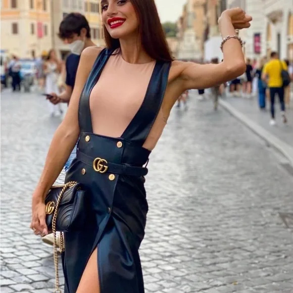 BNWT ZARA FAUX LEATHER DRESS SZ SM BNWT ZARA FAUX LEATHER DRESS SZ SM